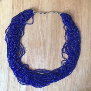 Gorgeous Ocean Blue Multi-strand Beaded Necklace